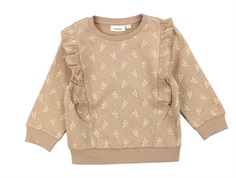 Lil Atelier nougat blomstret sweatshirt